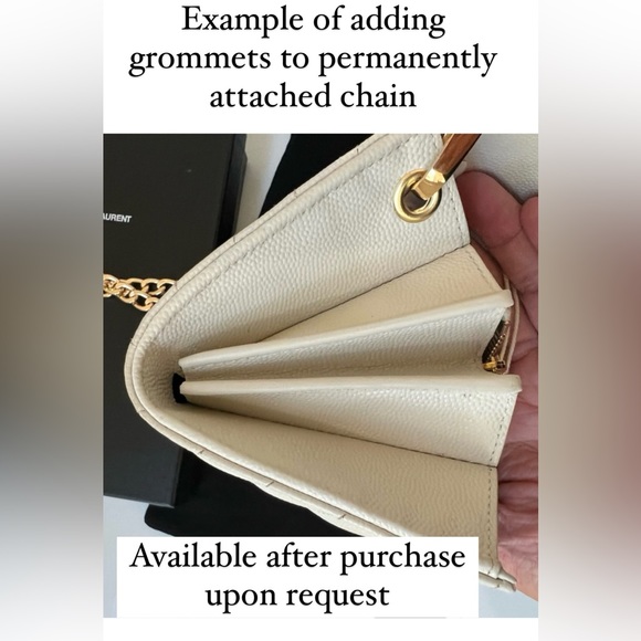 SAINT LAURENT Lou Lou Wallet on Chain - Picture 14 of 14